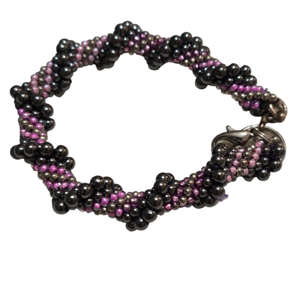 Handmade Spiral Seed Bead Bracelet Lot 4